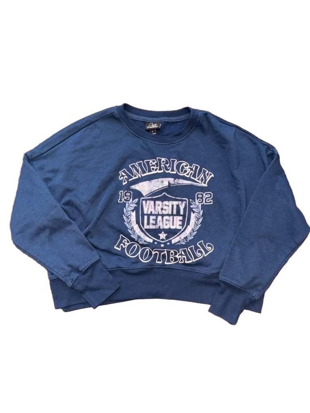 Oak & Trellis Varsity League Football Sweatshirt Size S Blue